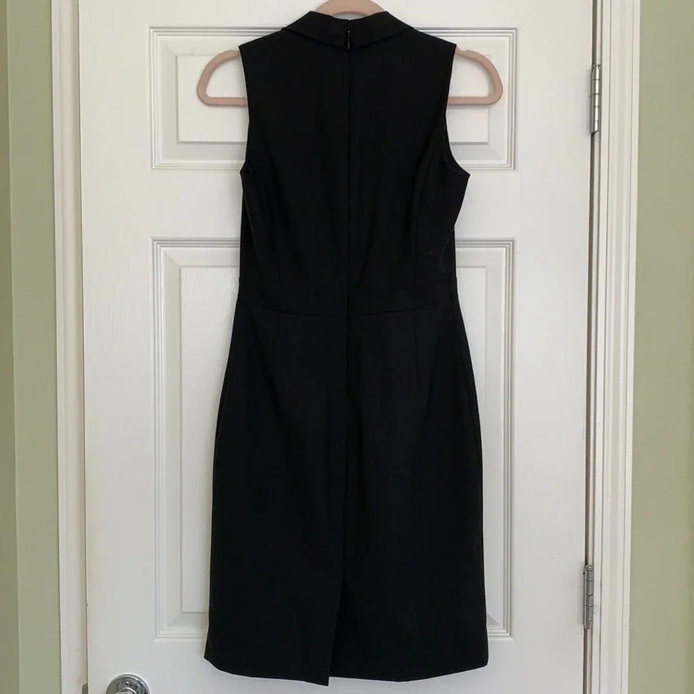 J. Crew Black Sleeveless Sheath Dress